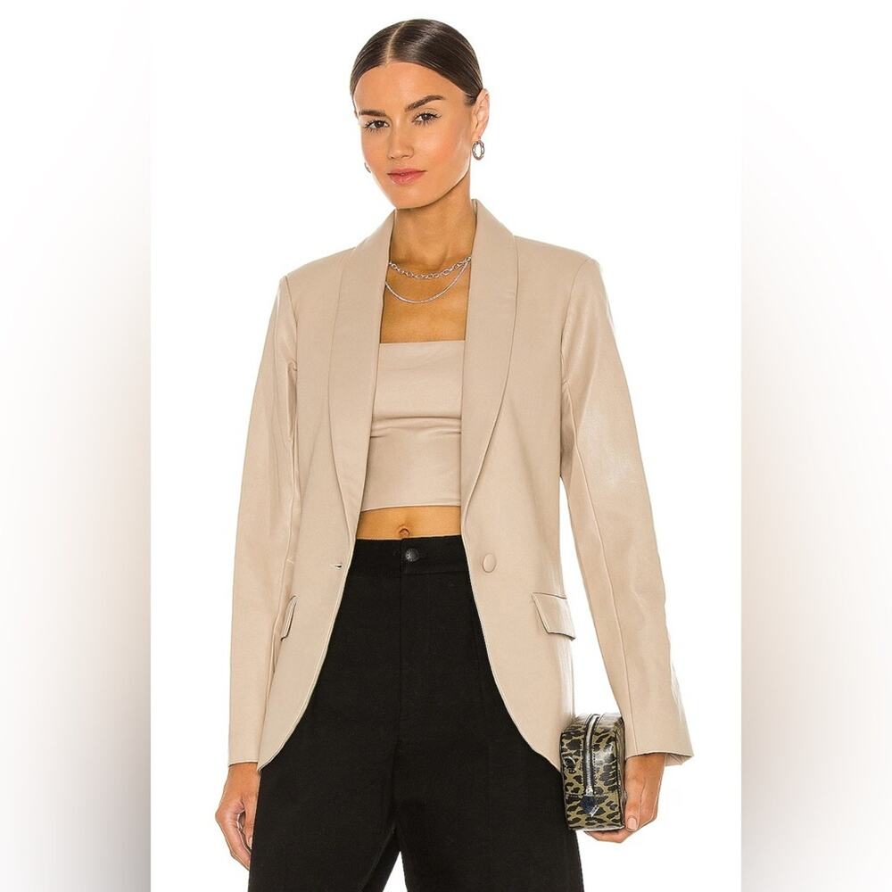 Amanda Uprichard Tan Jane Blazer Size Small - Picture 2 of 16